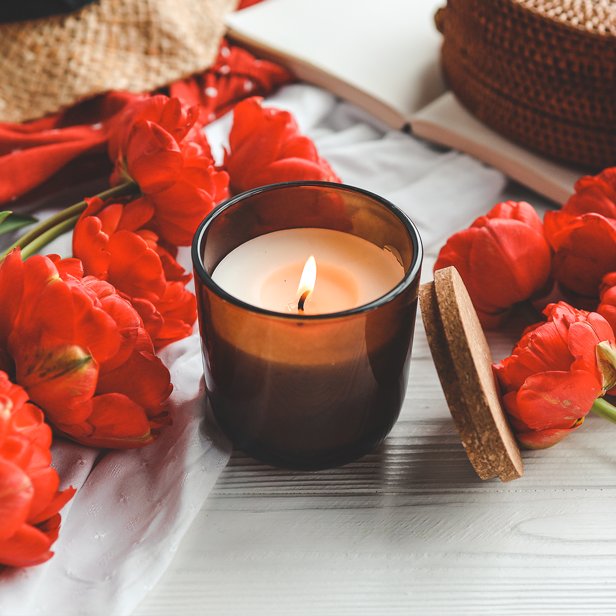 Midnight Forest Glaskerze