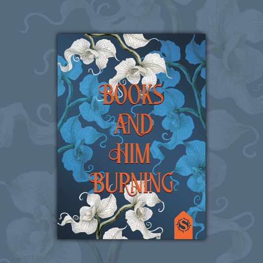 Postkarte Books and Burn