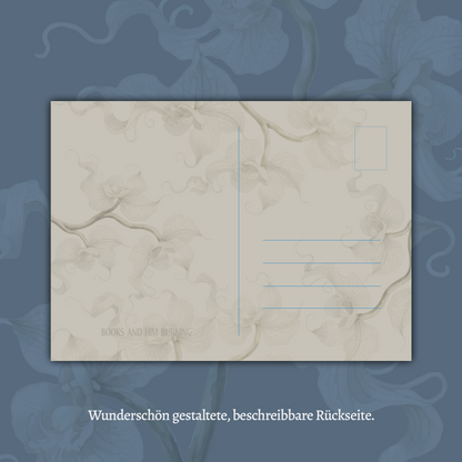 Postkarte Books and Burn 2x